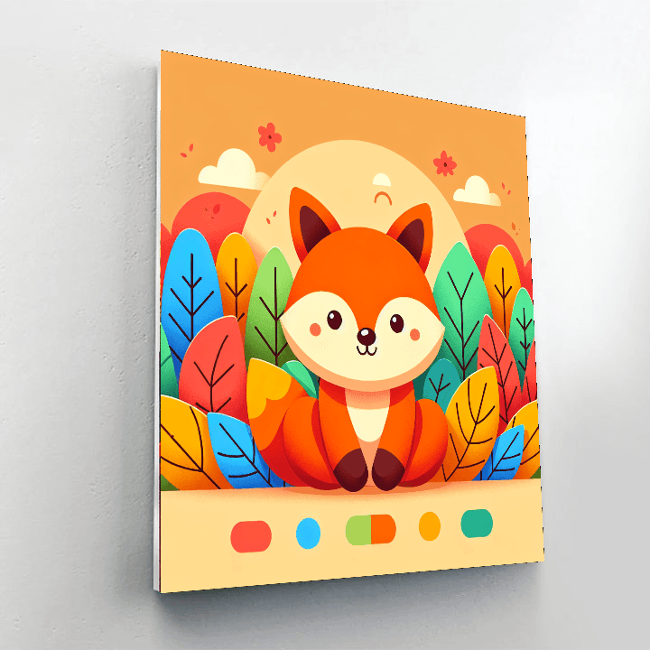 Sweet Little Fox Paint By Numbers Art