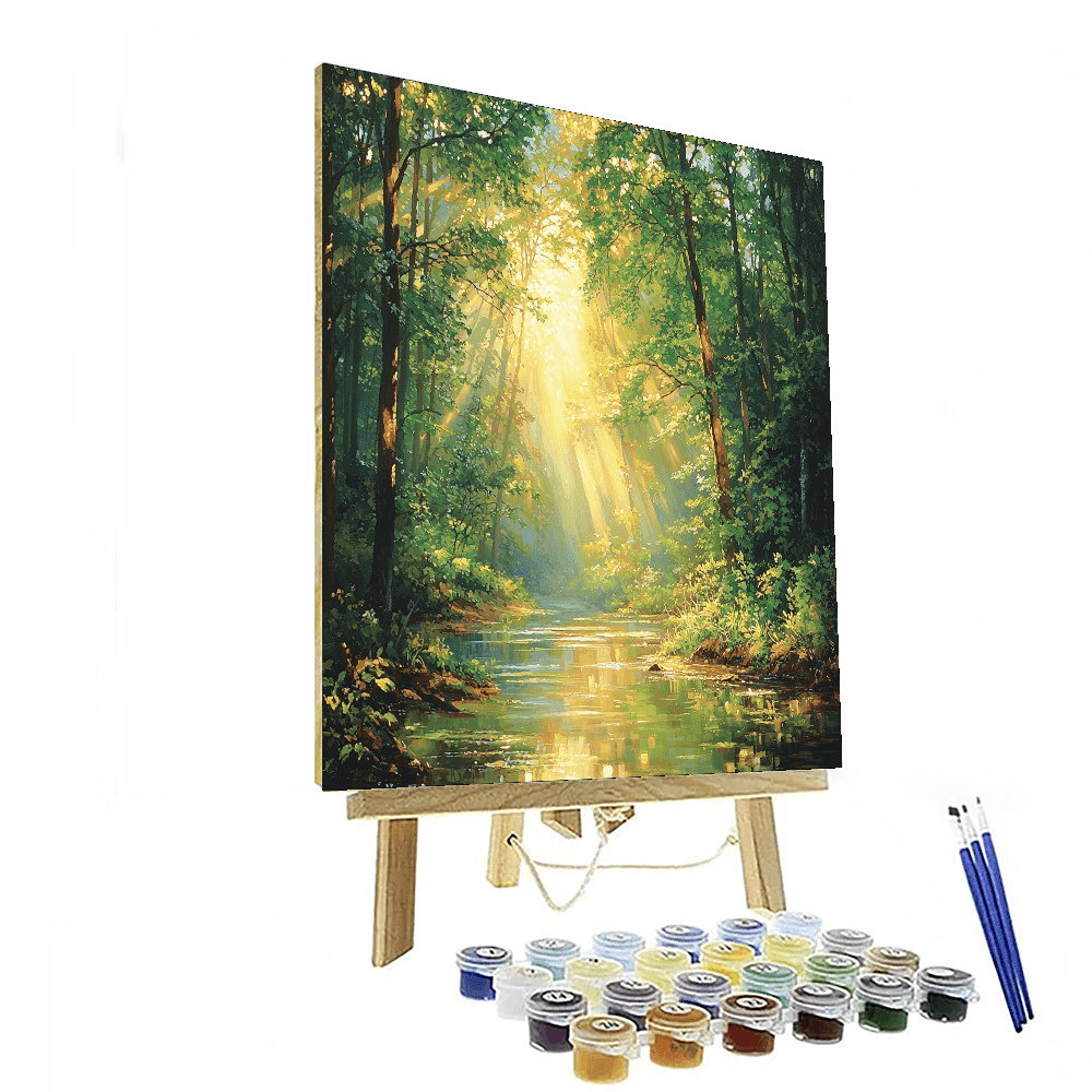 Thomas Kinkade Inspired Serene Wilderness  Paint By Numbers