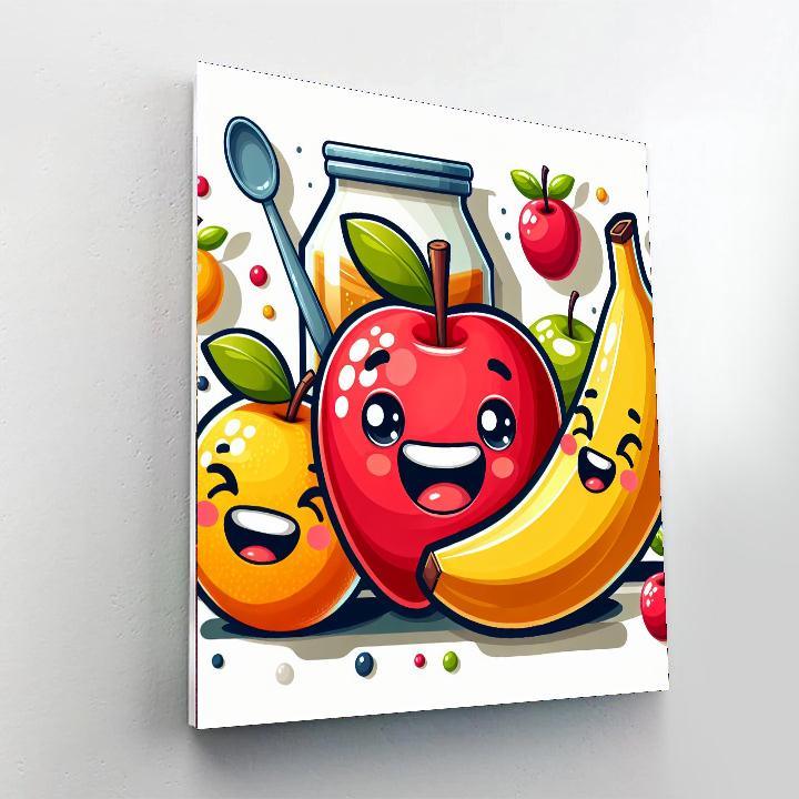 Cheerful Fruit Salad DIY Paint By Numbers