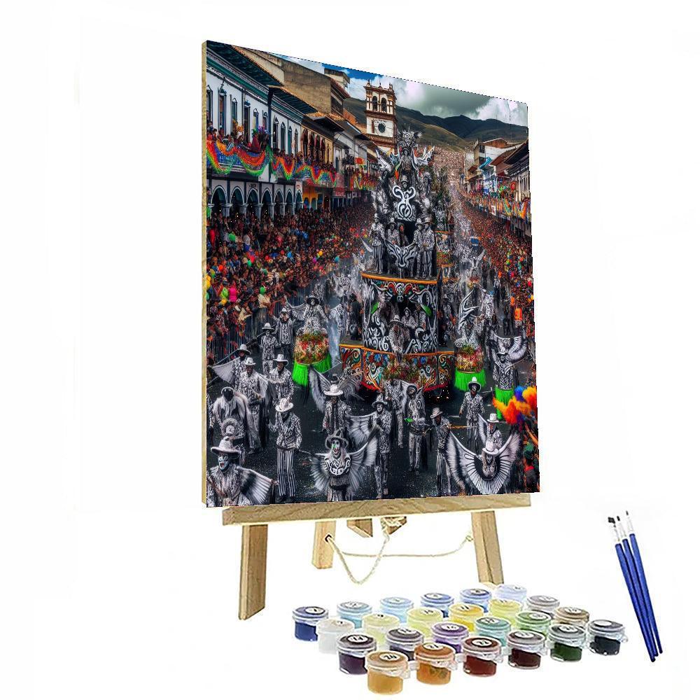 Carnaval De Negros Y Blancos - Colombia Painting By Numbers Kit