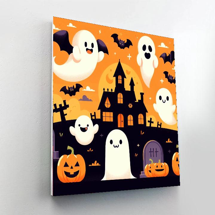 Friendly Halloween Spooktacular Painting Number Kit