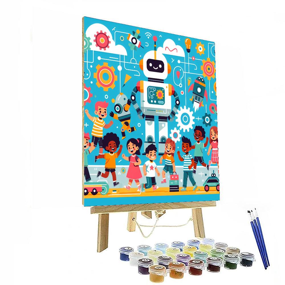 Robot Discovery Zone DIY Paint By Numbers