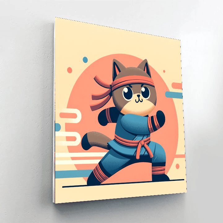 Ninja Cat Quest Paint By Numbers Kits