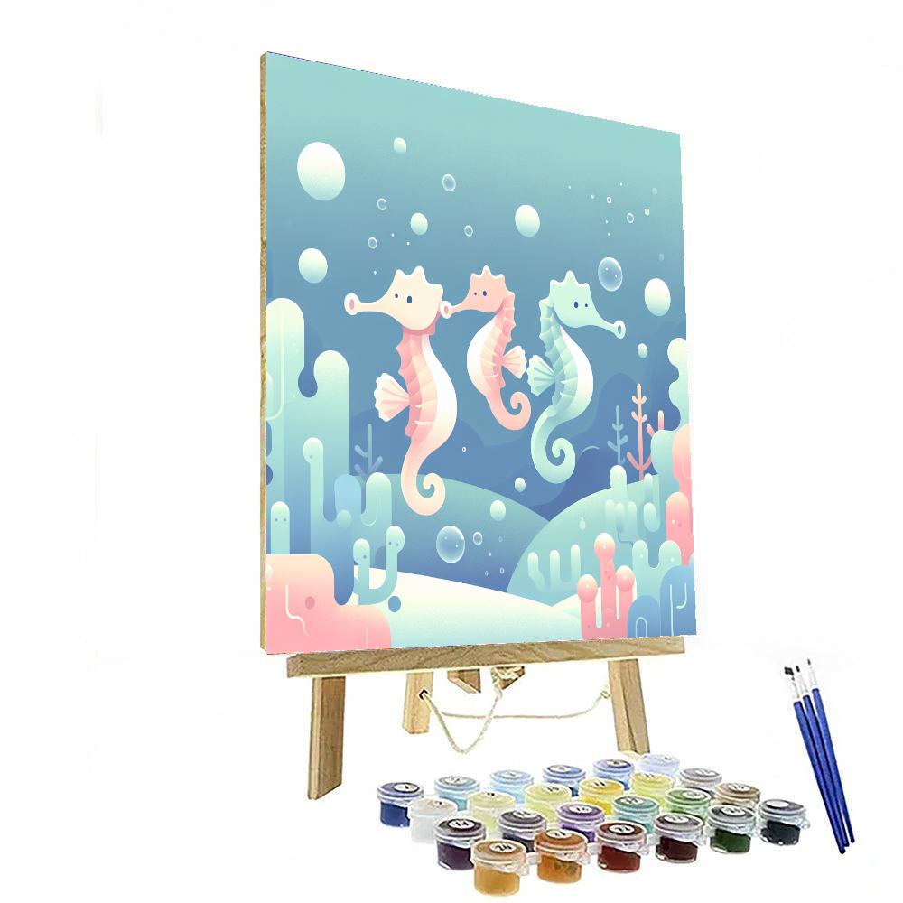 Splendid Seahorses Paint By Numbers Kits