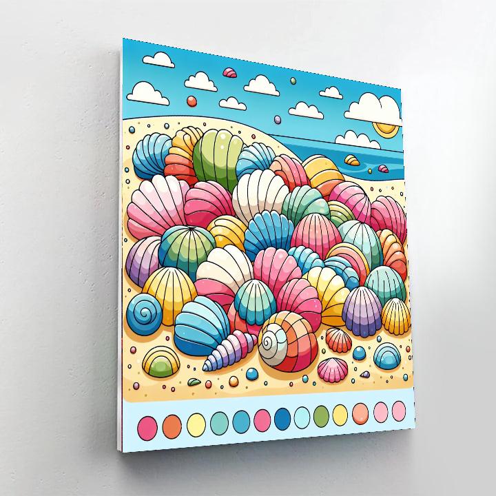 Shimmering Seashells Paint By Numbers Art
