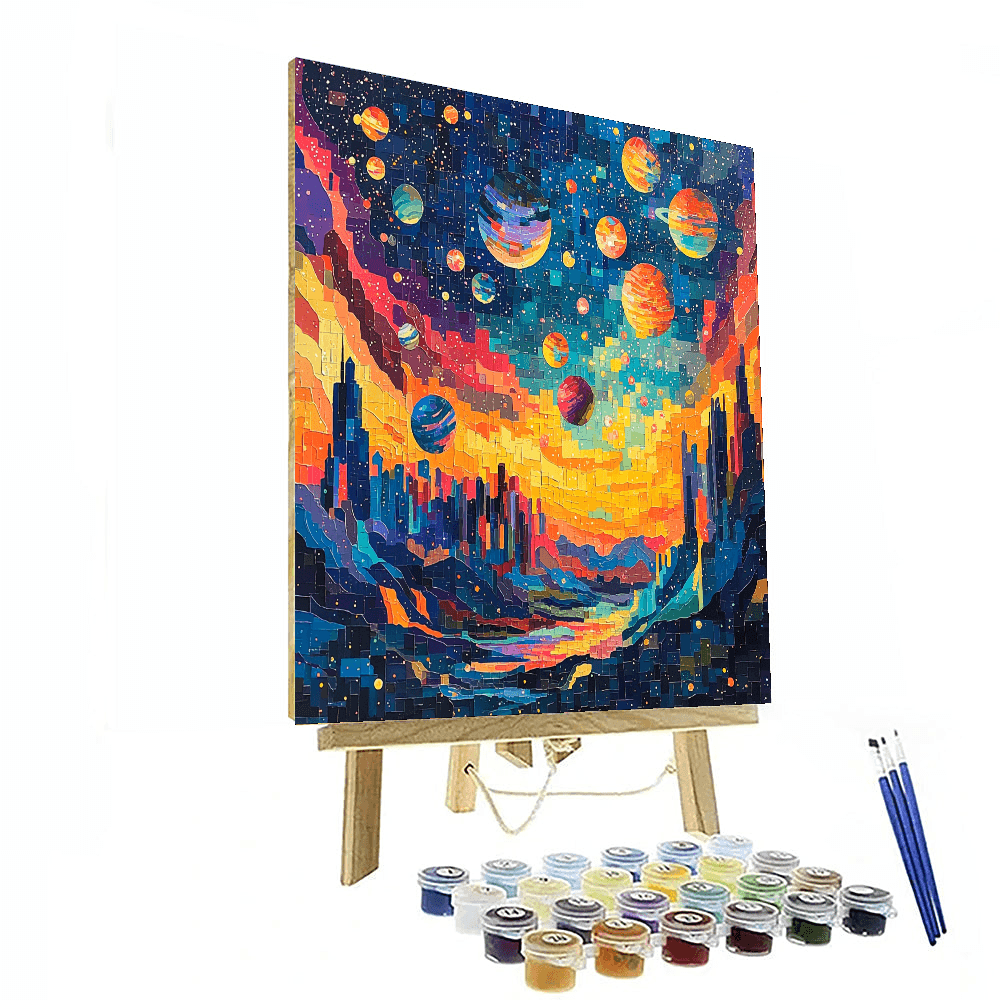 Michelangelo Inspired The Solar Sistine  Paint By Numbers Art