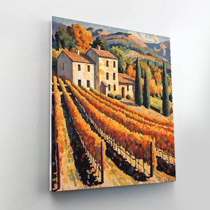 Paul Cézanne Inspired Serenade Of Autumn Vines  Painting By Numbers Kit
