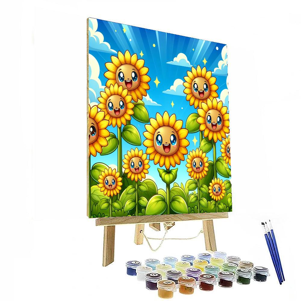 Bright And Cheery Sunflowers Paint By Numbers Art