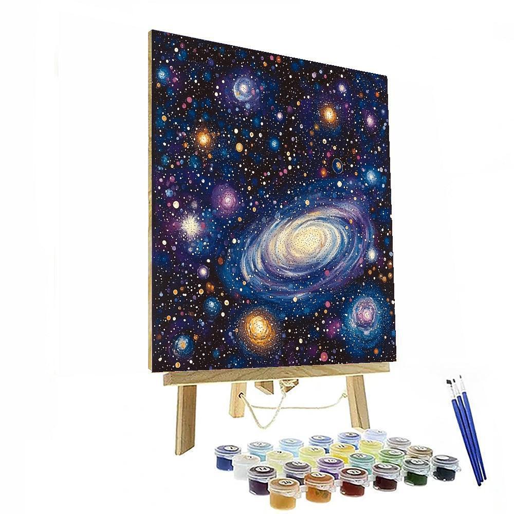 Georges Seurat Inspired Celestial Veil  Paint By Numbers Art