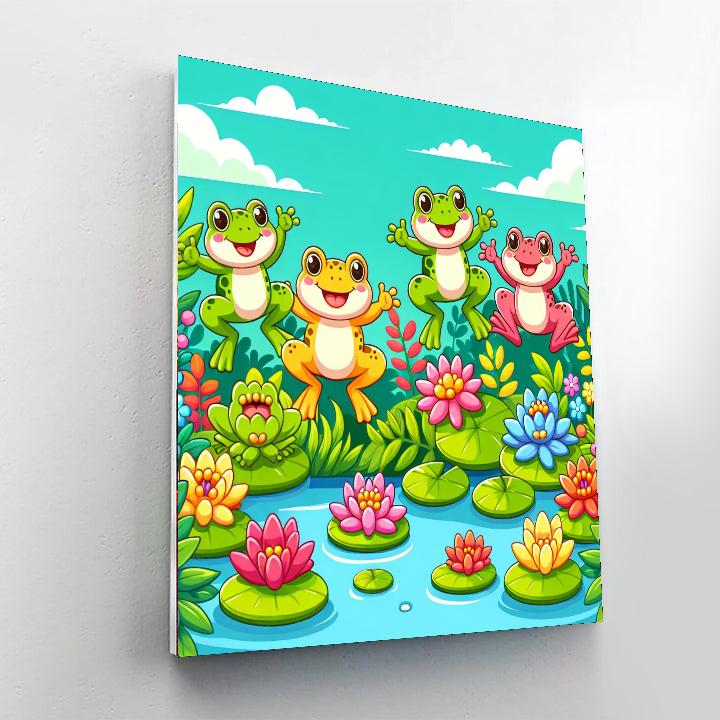Hoppy Frog Festival Paint By Color