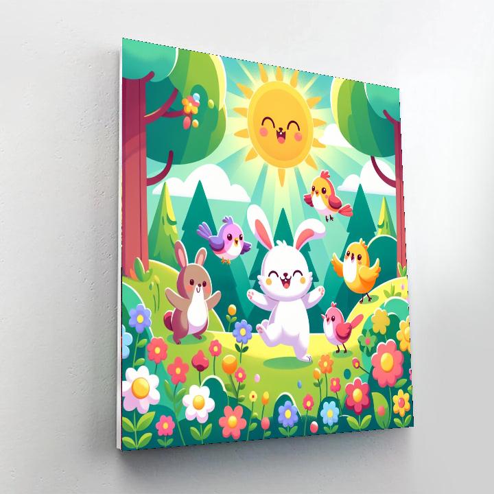 Sunshine In The Forest Painting Number Kit
