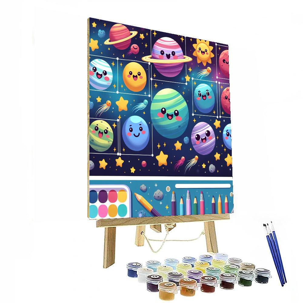 Giggling Galaxy Party Painting By Numbers Kit
