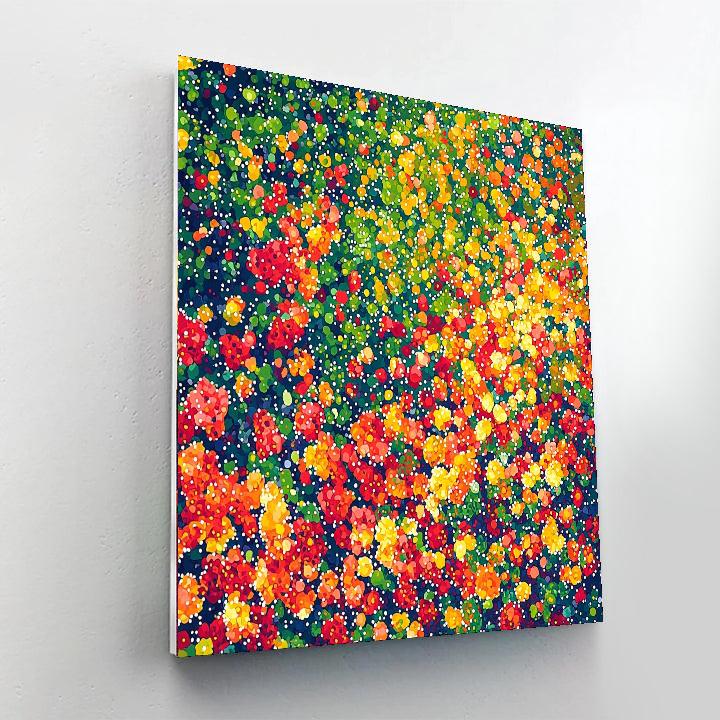 Georges Seurat Inspired Vibrant Floral Dreams  Paint By Number