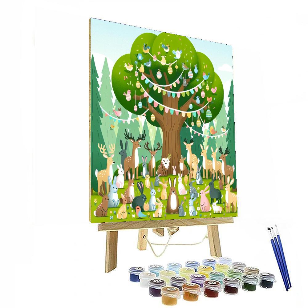 Friendly Forest Celebration Painting Number Kit