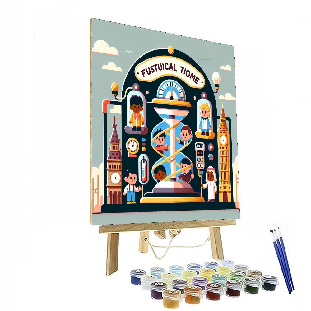 Time Travel Machine DIY Paint By Numbers