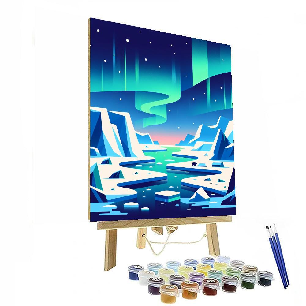 Arctic Aurora Adventure Paint By Numbers Art