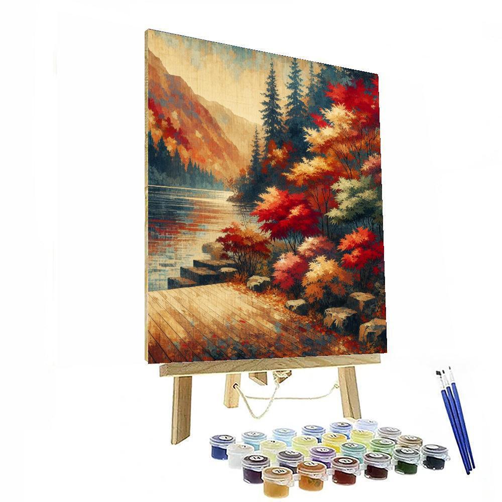 Autumn Glow Botanical Panel Paint By Numbers Kits