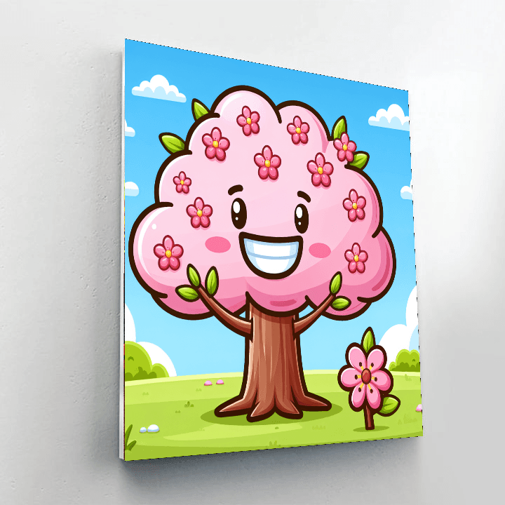 Cheerful Cherry Tree Paint By Numbers Kits
