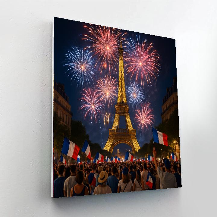 La Fête Nationale - Paris, France Painting Number Kit