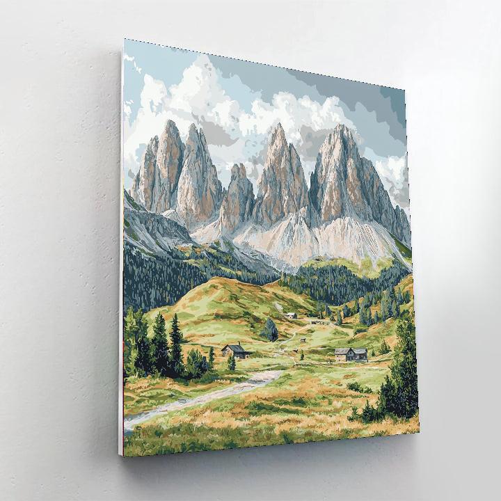 Michelangelo Inspired Divine Mountains  Painting Number Kit