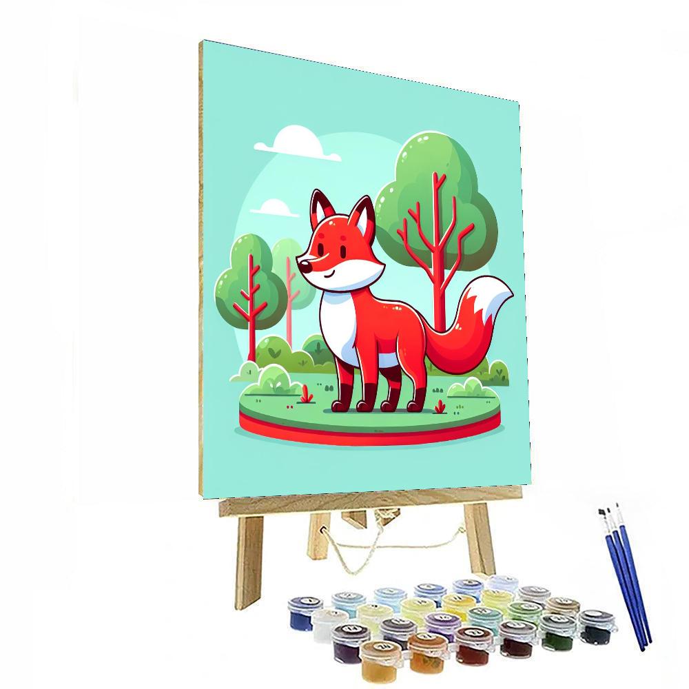 Rascally Red Fox Paint By Numbers Art