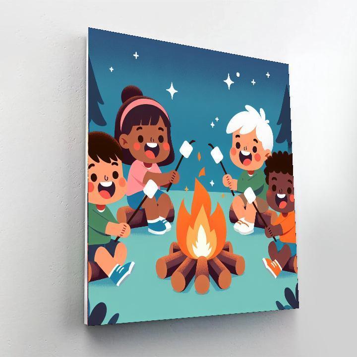 Happy Campfire Gathering Numbered Painting Kits