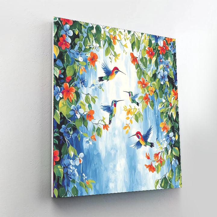 Frida Kahlo Inspired Dance Of The Hummingbirds  Painting Number Kit