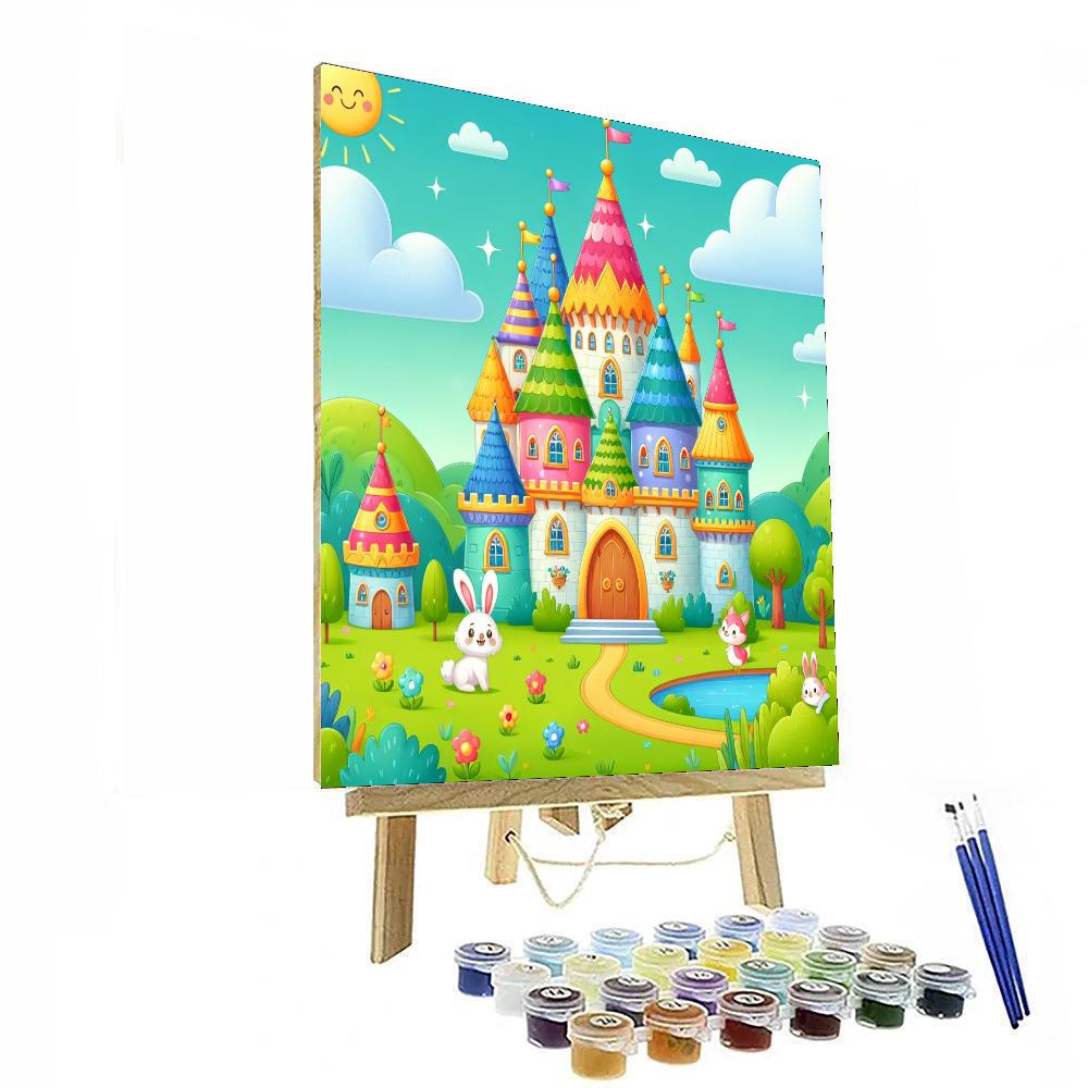 Funky Fairy Tale Castle Paint By Numbers Art