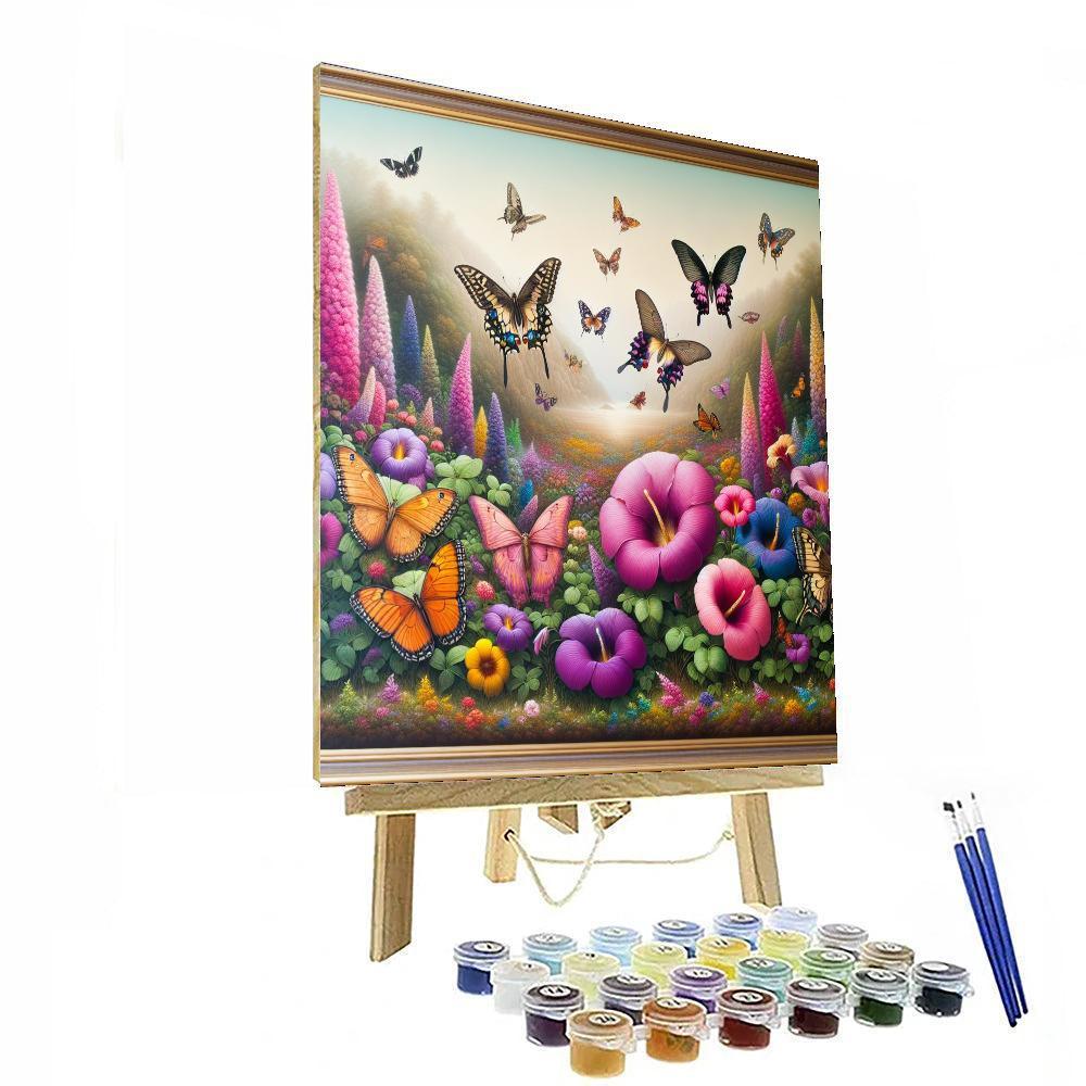 Elegant Butterfly Dance Numbered Painting Kits