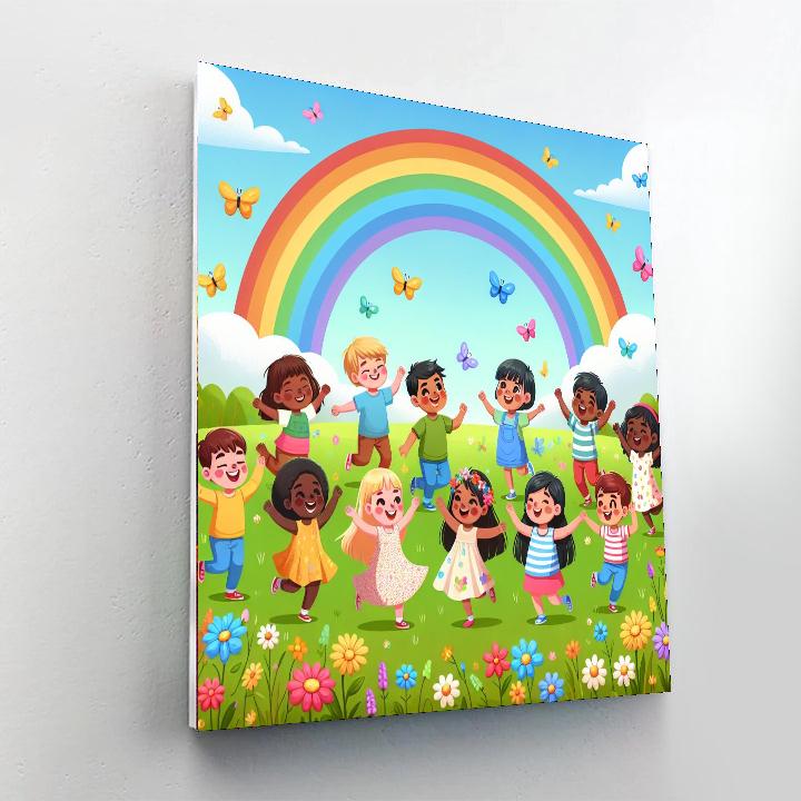 Charming Rainbow Celebration Painting By Numbers Kit