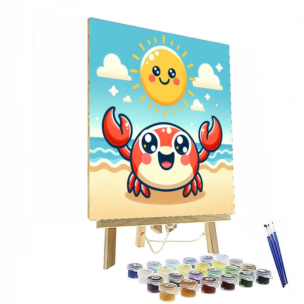 Cheerful Crab Paint By Numbers Art