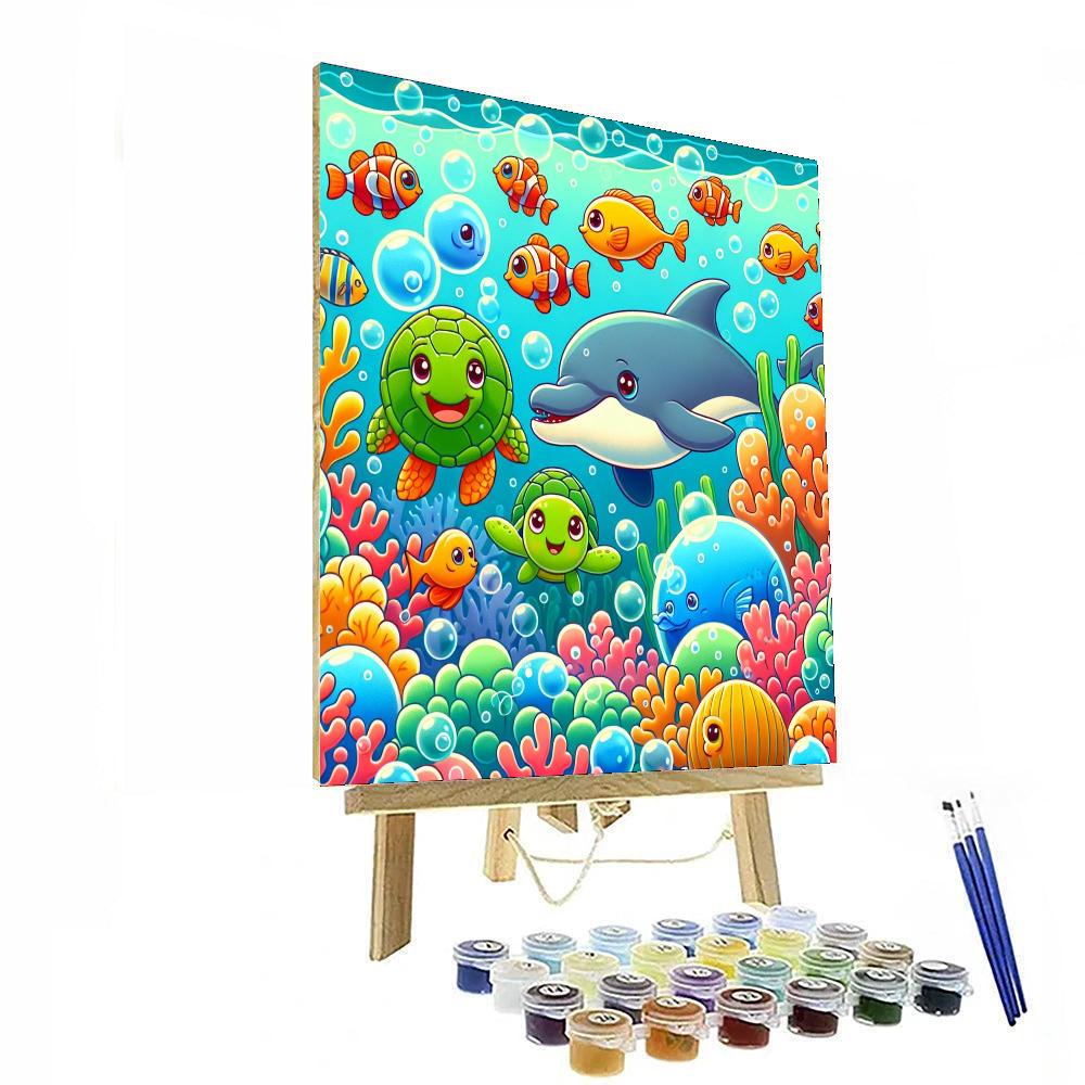 Happy Undersea World Painting By Numbers Kit