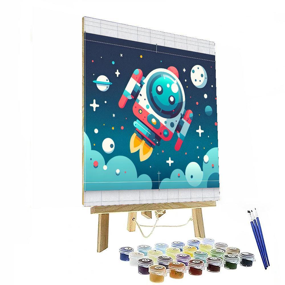 Space Robot Odyssey Painting By Numbers Kit