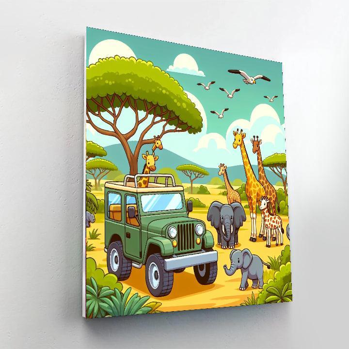 Wildlife Safari Discovery Paint By Numbers Art