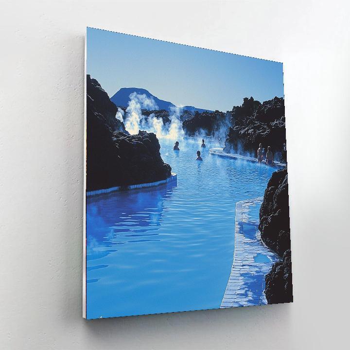 The Blue Lagoon Of Iceland Painting Number Kit