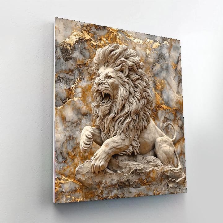 Michelangelo Inspired Majestic Lionscape  Paint By Numbers