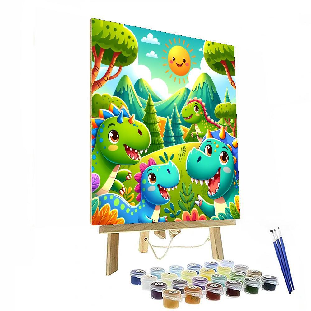 Dino Discovery Adventures Paint By Numbers Art