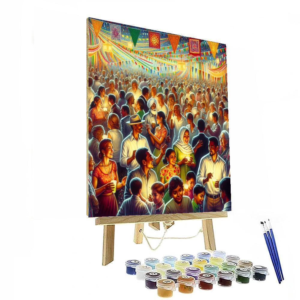 Colorful Festival Celebration Painting Number Kit