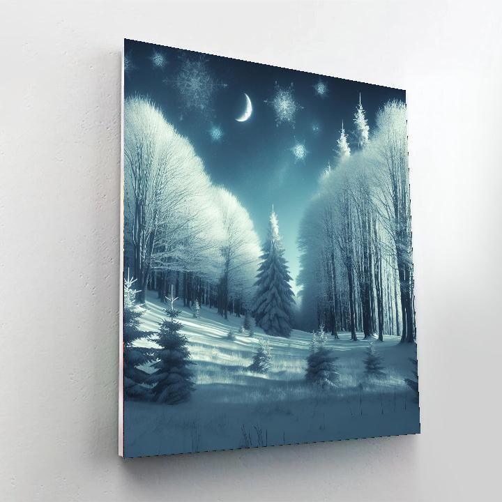 Winter Night's Tranquility Paint By Number