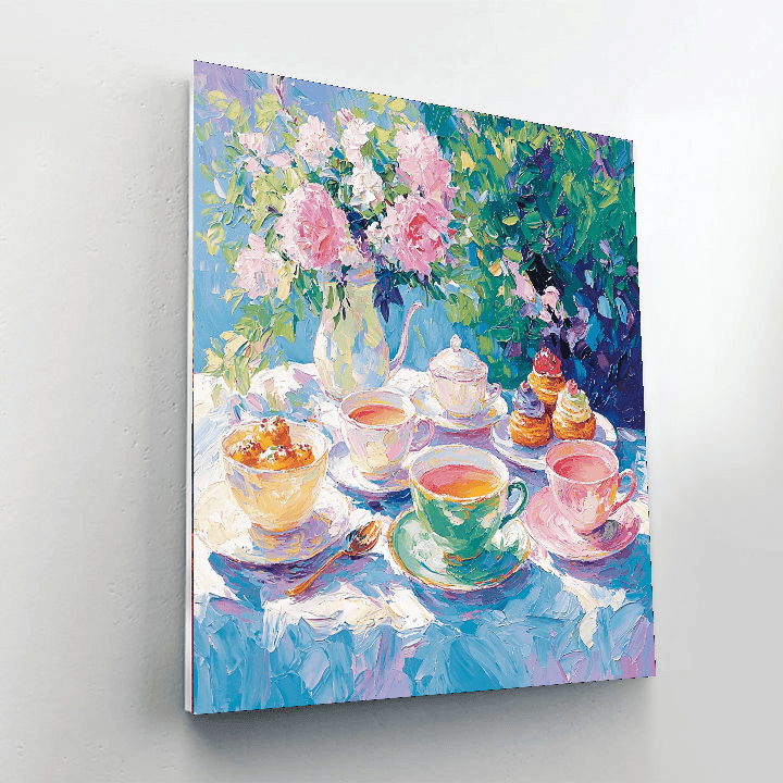 Pierre-Auguste Renoir Inspired Artistic Tea Time  DIY Paint By Numbers