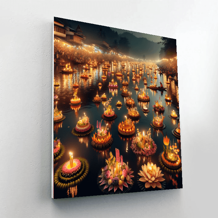 Loy Krathong - Thailand Paint By Color