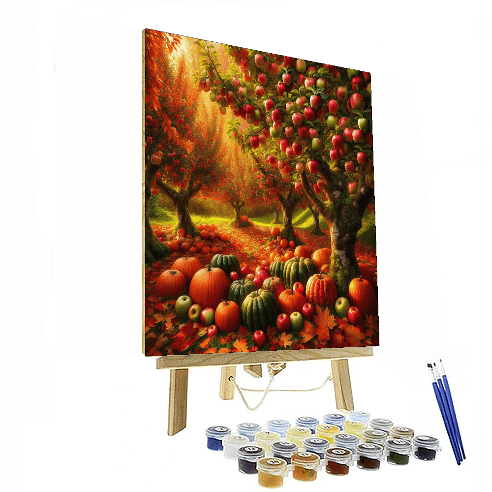 Bright Autumn Orchard Number Painting
