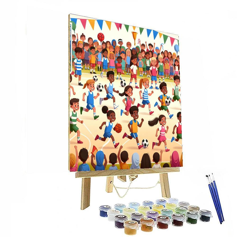 Joyful Sports Adventure Number Painting