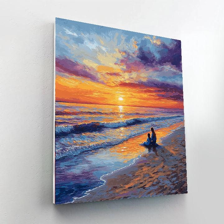 Sunset Reflections On The Shore Paint By Number