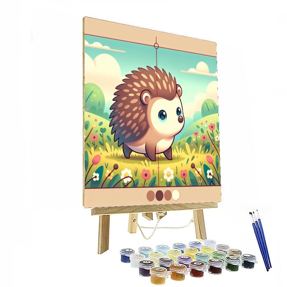 Lively Hedgehog Paint By Numbers Art