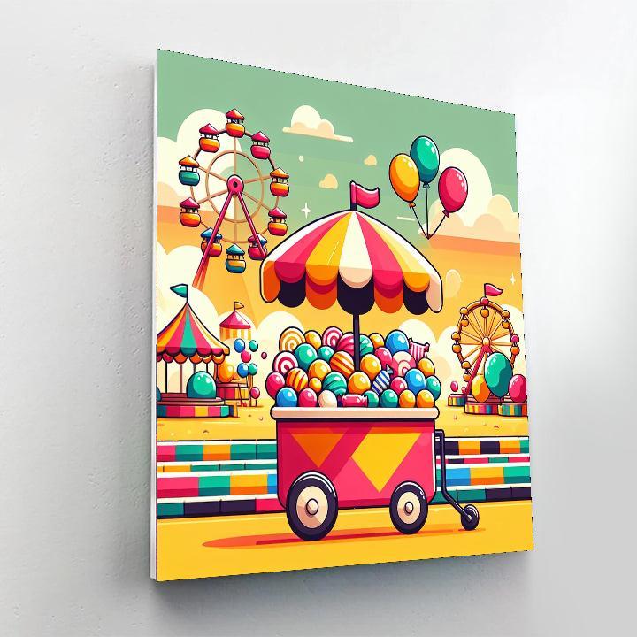 Candyland Carnival Painting Number Kit