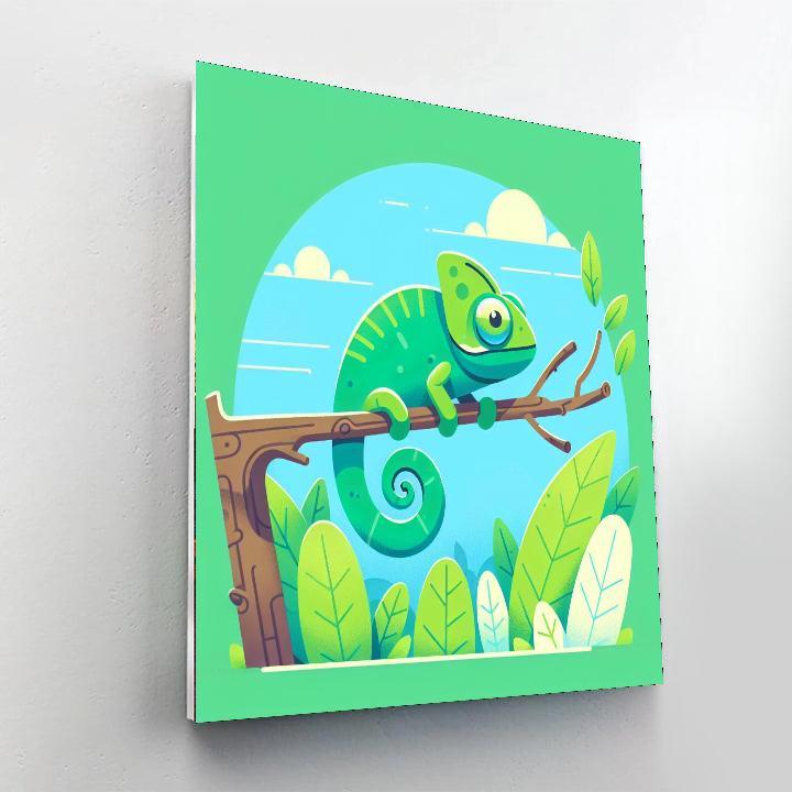 Charming Chameleon Change Number Painting