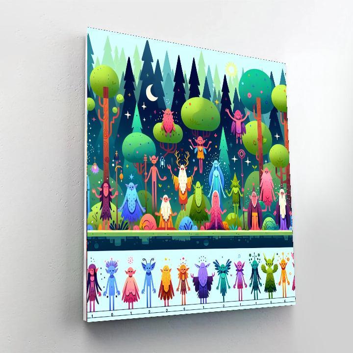 Enchanted Creatures Of The Mystic Woods Painting By Numbers Kit