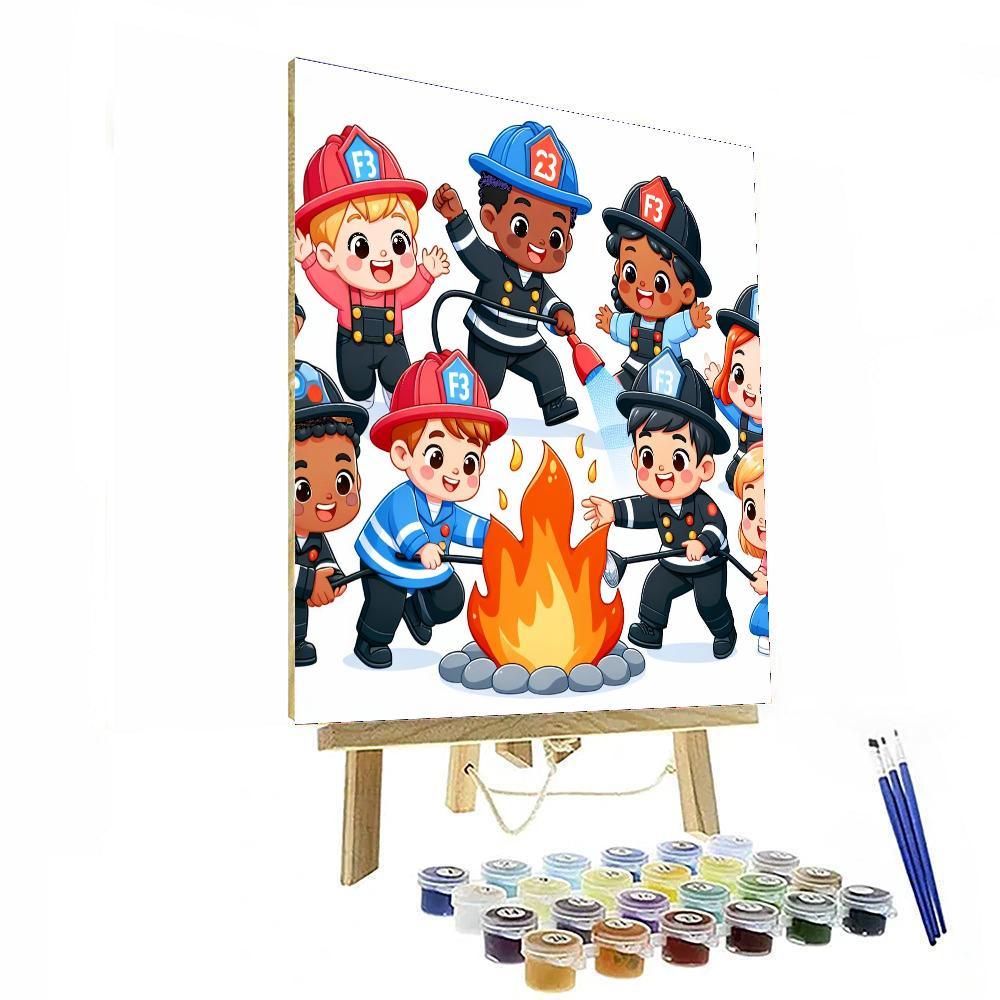 Friendly Firefighters Brigade Painting Number Kit