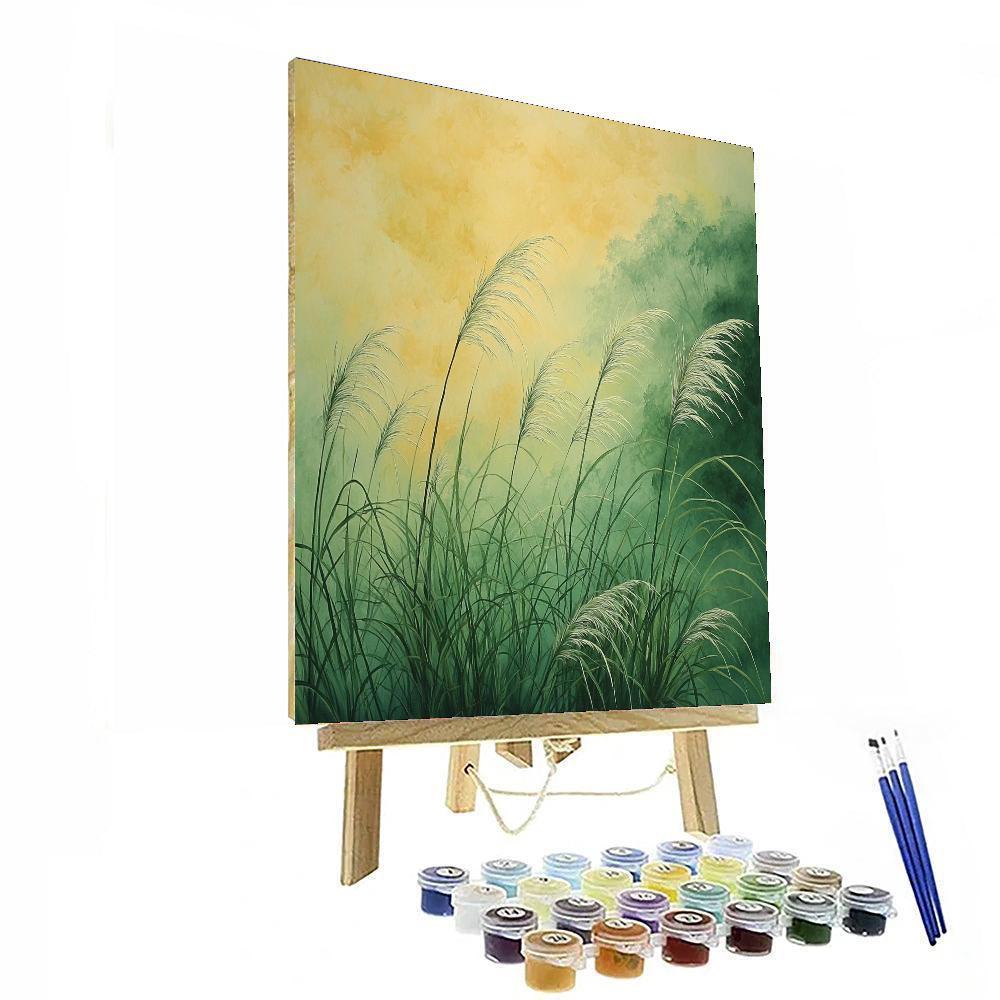 Zhao Mengfu Inspired Swaying Grasses In The Breeze  Paint By Color